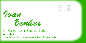 ivan benkes business card